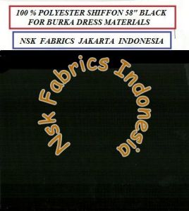 Black Chiffon Burqa Fabric