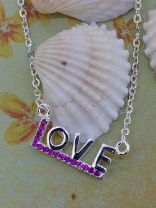 Silver Necklace With Love Pendant