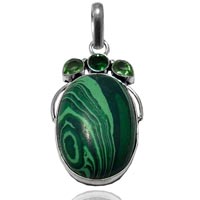 malachite pendant