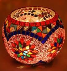 Ottoman Handmade Mosaic Candle Holder