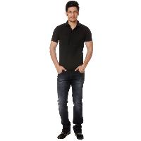 Cotton Black Men's Polo T shirt