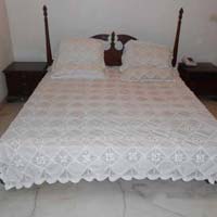 Linen Lace Bed Cover