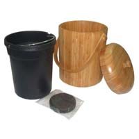 Bamboo Kitchen Food Waste Collection Pails