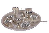 silver plated pooja articles