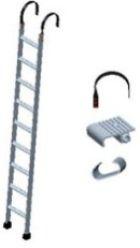 ALUMINIUM STRAIGHT SOLID ROD HOOK LADDER