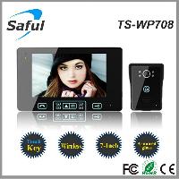 2014 Newest Distinctive 7 Inch 2.4GHz Digital Apartment Wireless Video Door Phone Intercom System