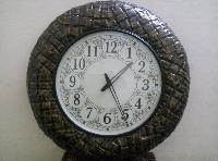 Block Pattern Wooden Wall Clock