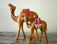 Wooden Camel Statues