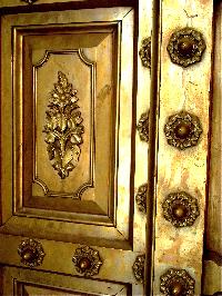 brass door