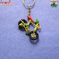 Metal wire bicycle key chain