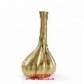 Garlic Shape Gold Metal Flower Vase