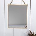 Hanging Mirror in gold metal frame