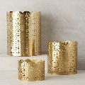 gold plated shiny candle votive