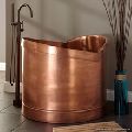 round copper bath tube