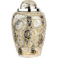 Domtop with engraving brass cremation urn