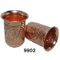 Copper Embossed Water Glass