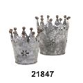 Galvanized Crown candle