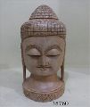 Handmade Wooden Buddha Head