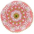 Handmade Aari Wool Embroidered Round cushion Cover