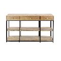 Brown storage console table