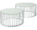 metal wire round coffee table