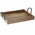 WOODEN RECTANGLE STORAGE TRAY