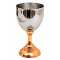 steel copper wine glass goblet