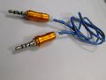 Imported High Quality Blue Cotton 3 Pin Aux Cable