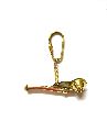 Nautical Brass Whistle Keychain