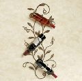 Metal Rustic Dark Wall Mounted Wine Rack