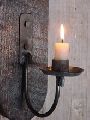 Black Metal Candle Wall Sconce, Iron Wall Sconce, Home Decor Wall Sconce