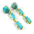 Blue turquoise Earring