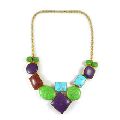 Gold plated multi color Necklace