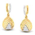 diamond gold earring