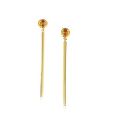 high quality citrine 925 sterling silver stud earring