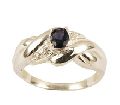 natural lolite ring stud with CZ gemstone rings