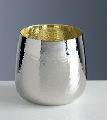 Silver tumbler with inside gold plated