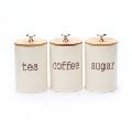 Tea Coffee Sugar Metal Storage box