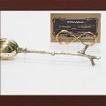 Wooden Design Brass Handmade tea strainer spoon