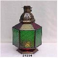 Brass Antique Glass Lantern