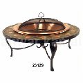 Round Copper Finish Fire Pits