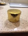 gold finish metal candle container