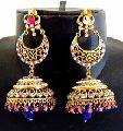 multi color Victorian earrings