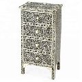 Bone inlay Four Drawer Bedside