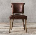 Leather side chair,
