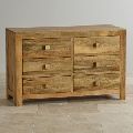 mango wood six drawer dresser
