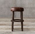 Round leather stool