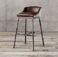 scaffold leather bar stool