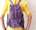 Real Suede Leather Handmade Stylish Backpack Bag