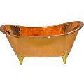 Copper Bathtub With Brass Holders